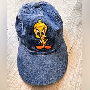 Warner Bros. Kids Denim Cap with Blue and Black Accents